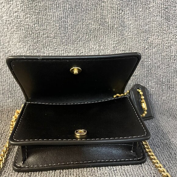 Coach Mini Wallet On A Chain With Leopard Print - NWOT - Picture 4 of 5